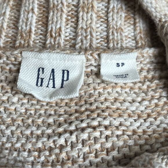 GAP Gradient Cream Turtle Neck Sweater with Chunky Cables Size S - Picture 12 of 16